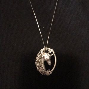 Vintage sterling Gorham unicorn pendant